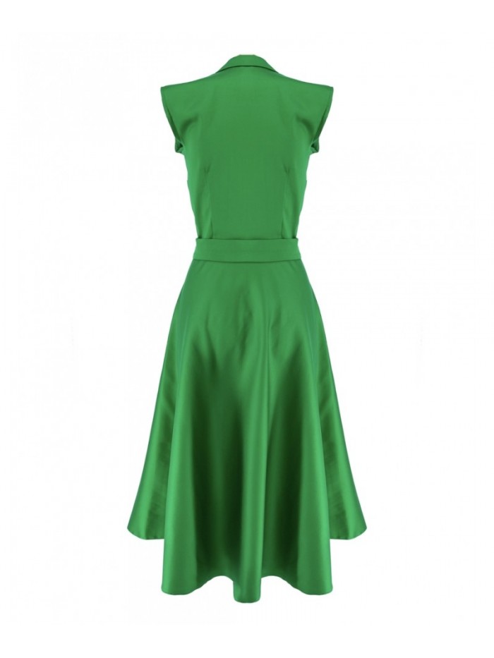 Rochie midi verde cu cordon