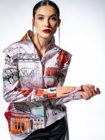 Camasa cu print Memories of Romania