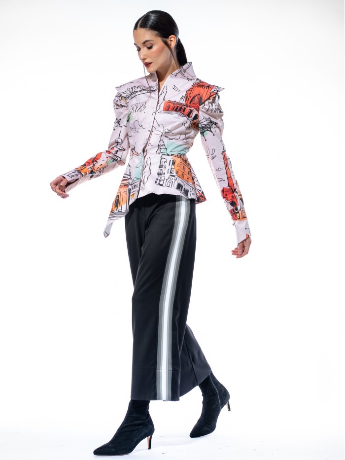 Camasa cu print Memories of Romania