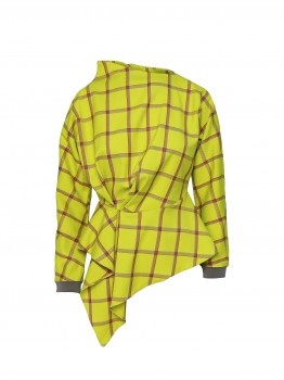 Bluza galbena cu guler asimteric