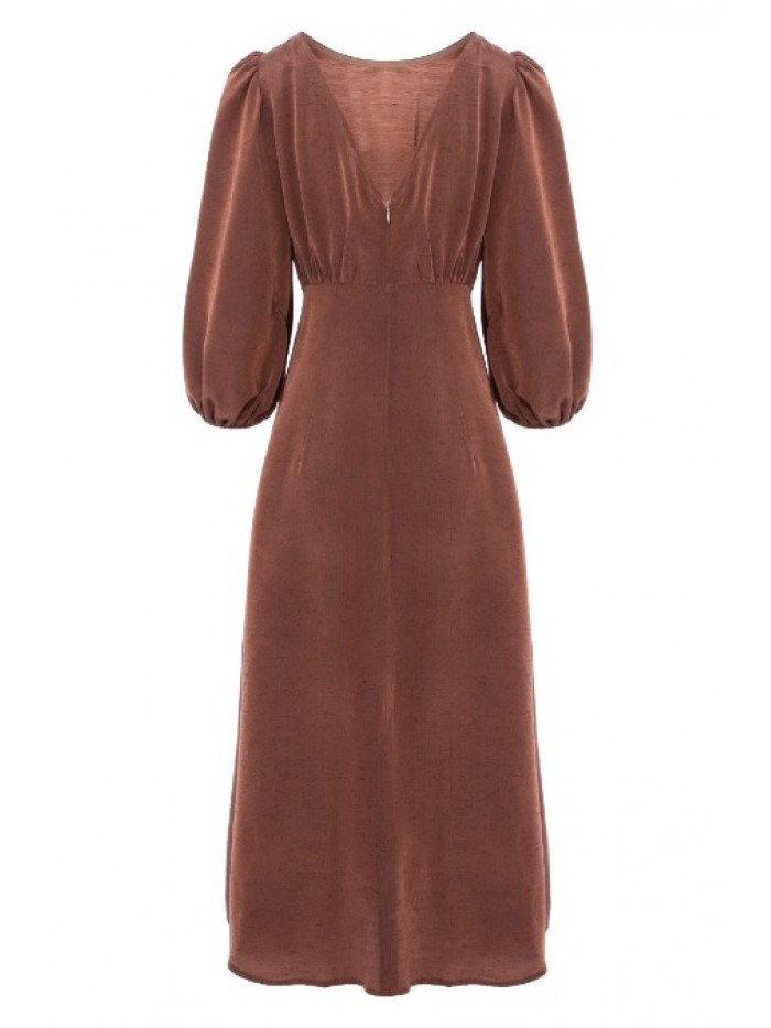 Rochie midi nuante metalizate Cupro Love
