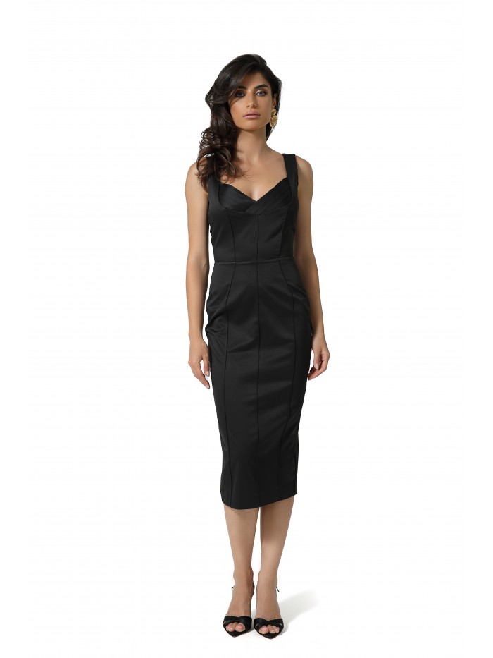 Rochie neagra eleganta cambrata