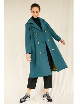 Trench verde oversize