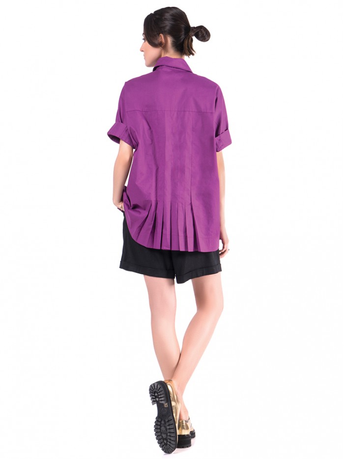 Camasa Fald Black- Magenta