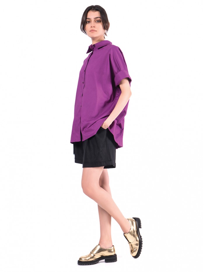 Camasa Fald Black- Magenta